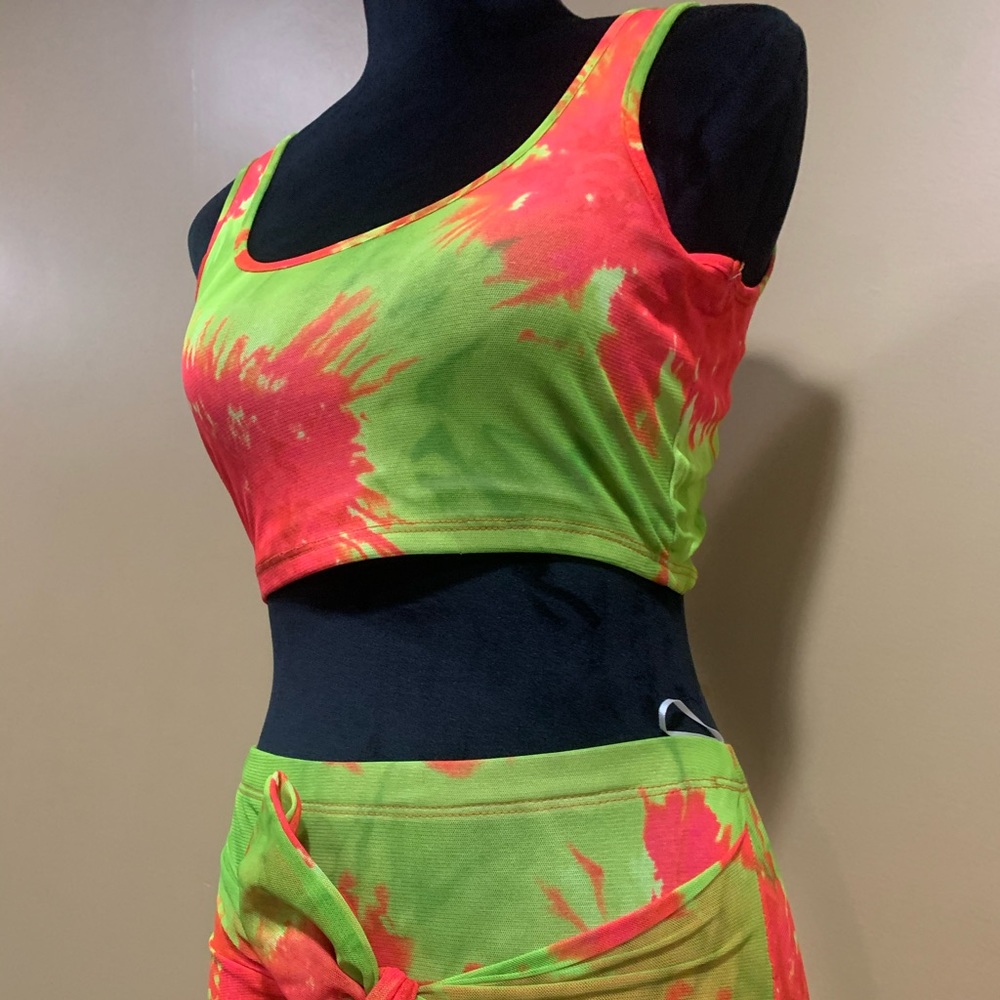 Tie die skirt set
